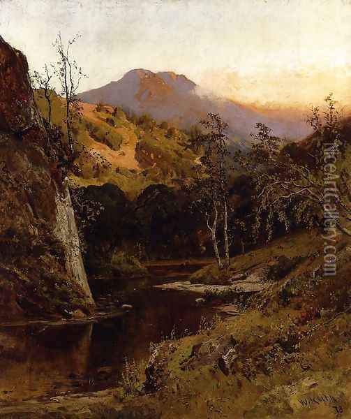 Mount Tamalpias from Lagunitas Creek Oil Painting - William Keith