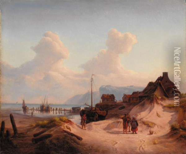 Coastal Scene Oil Painting - William Bonnar