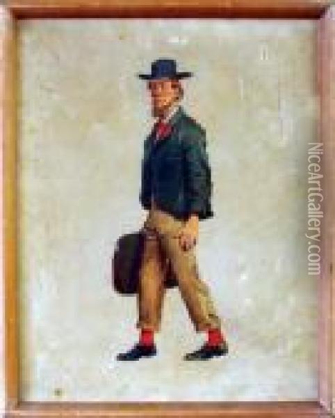 Portrait Of A Man Oil Painting - Arthur Burdett (Sr.) Frost