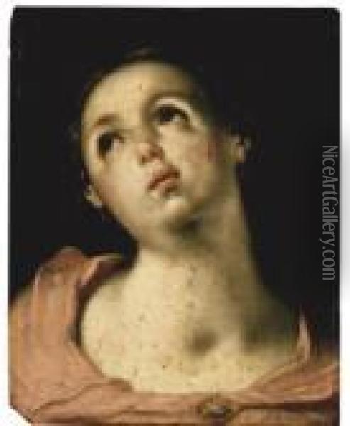 Head Of A Woman Oil Painting - Cornelis Cornelisz Van Haarlem