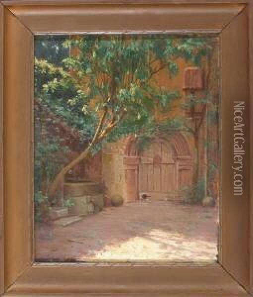 Altes Portal Oil Painting - Josef Rolletschek