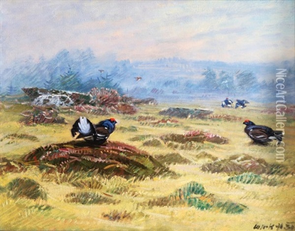 Grouse Oil Painting - Stanislav Lolek