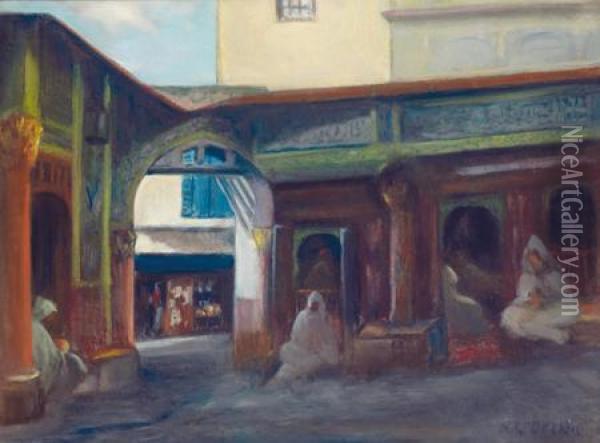Le Cafefromentin,casbah D'alger Oil Painting - Nicolae Gropeano