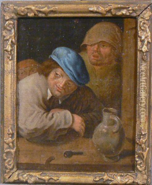 Interno Con Figure Oil Painting - David The Younger Teniers