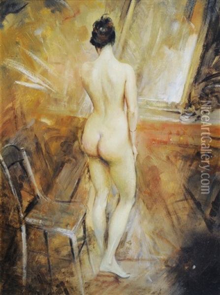 Nu De Dos Oil Painting - Giovanni Boldini