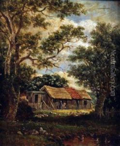 Morris Farm, Felixstowe Oil Painting - John Moore Of Ipswich