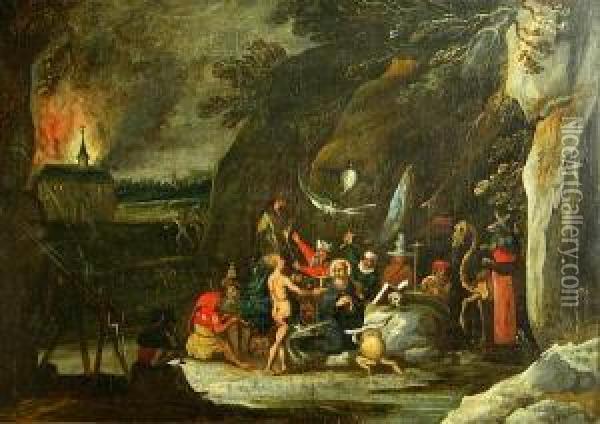 The Temptation Of St. Anthony Of Egypt Oil Painting - Matheus van Helmont