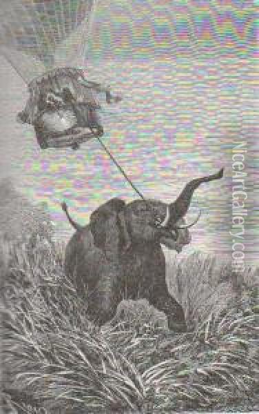 Voyage De Decouvertes En Afrique Par Trois Anglais Oil Painting - Jules Vernet