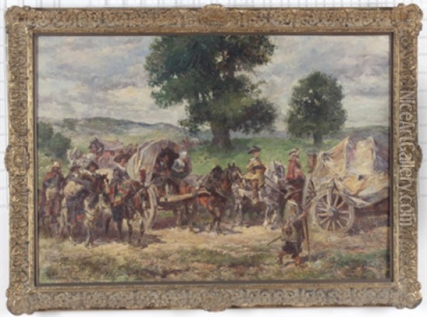 Landsknechtzug Oil Painting - Anton Hoffmann