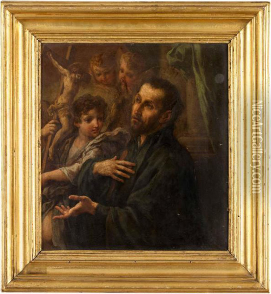Den Helige Fransicus Oil Painting - Carlo Maratta or Maratti