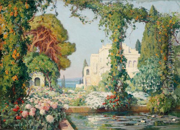 Le Jardin D'alger Oil Painting - Eugene Francois Deshayes