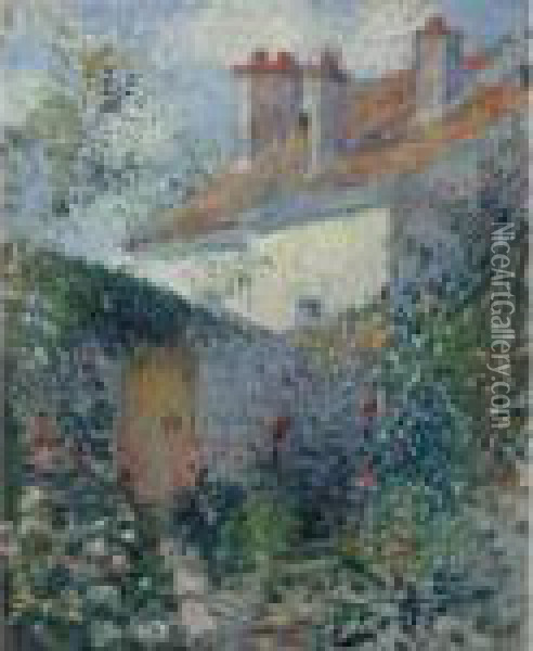 Maisons A Pontoise Oil Painting - Camille Pissarro