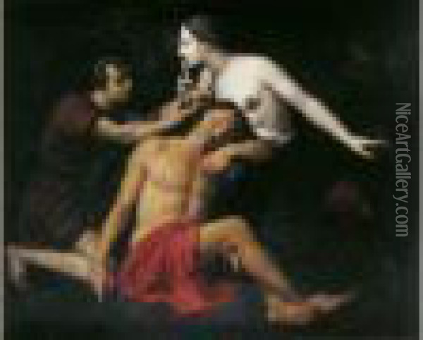 Samson Et Dalila Oil Painting - Michele Desubleo