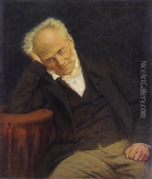 Bildnis Arthur Schopenhauers Oil Painting - Tom von Dreger