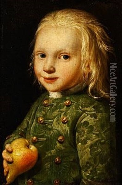 Hannibal Vilhelm Ludvig Maaloe (+ Wilhelmine Maaloe, Lrgr; Pair) Oil Painting - Jens Juel