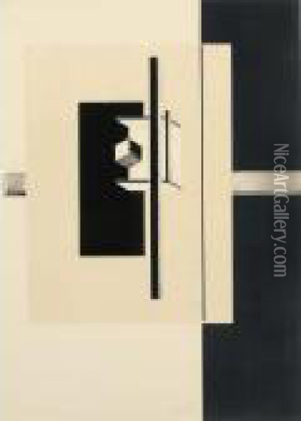 I.kestnermappe Proun: One Plate Oil Painting - Eliezer Markowich Lissitzky