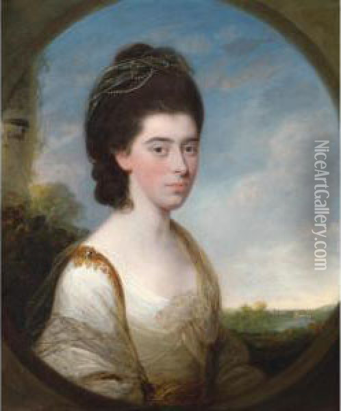 Portrait Of Penelope Johnson Oil Painting - Thomas Hickey