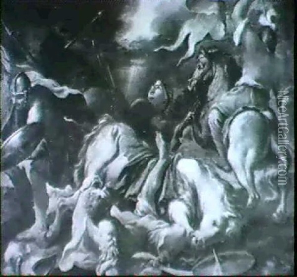 The Conversion Of Saint Paul Oil Painting - Sebastiano Conca