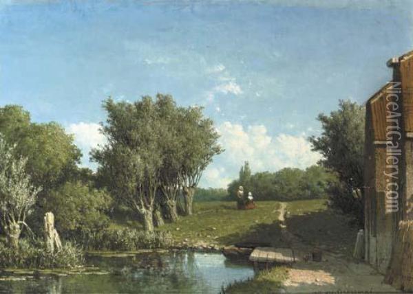 Paysage Boise Oil Painting - Jan Weissenbruch