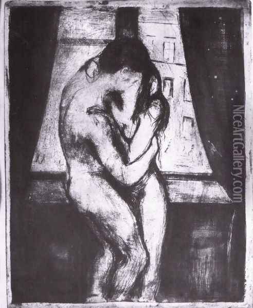 The Kiss 3 Oil Painting - Edvard Munch