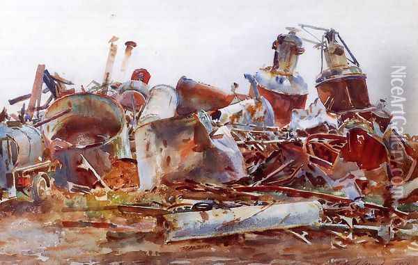 The Wrecked Sugar Refinery Oil Painting - John Singer Sargent