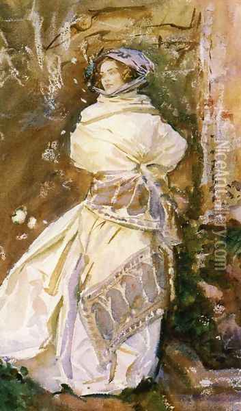 The Cashmere Shawl Oil Painting - John Singer Sargent