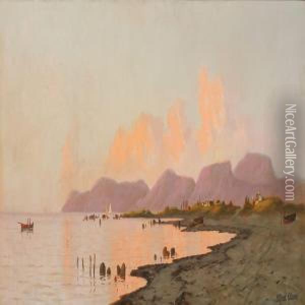 Coastal Scenery Fromkullen Oil Painting - Alfred Theodor Olsen