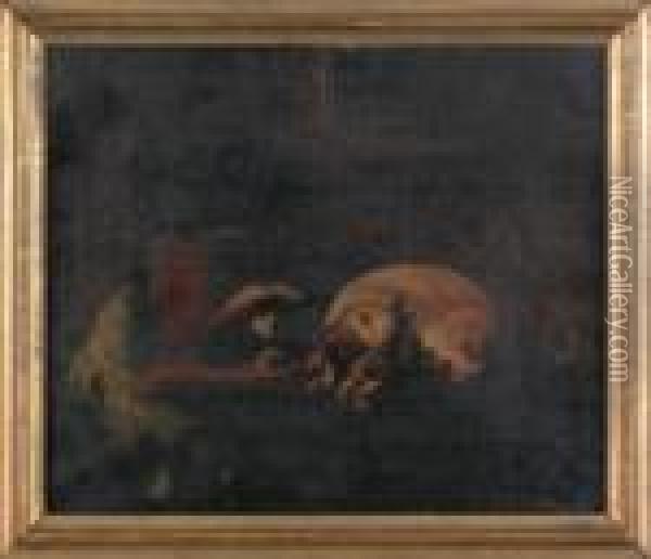 Two King Charles Spaniels Oil Painting - Landseer, Sir Edwin