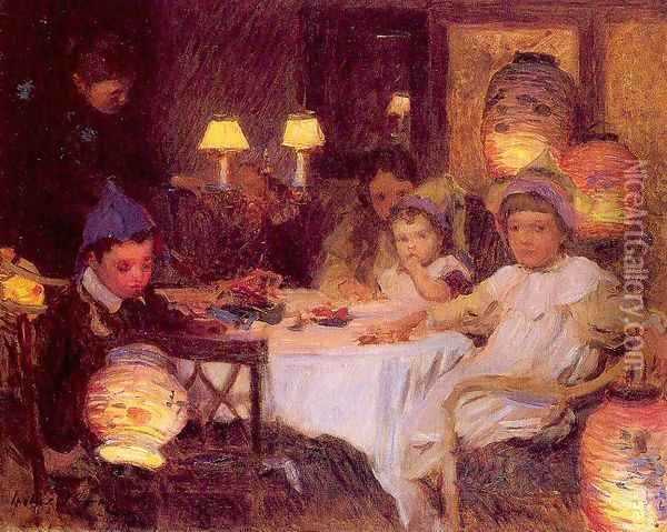 A Children's Party Oil Painting - Walter Frederick Osborne