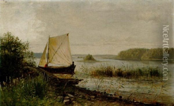 Nasbysjon I Sodermanland Oil Painting - Olof Hermelin