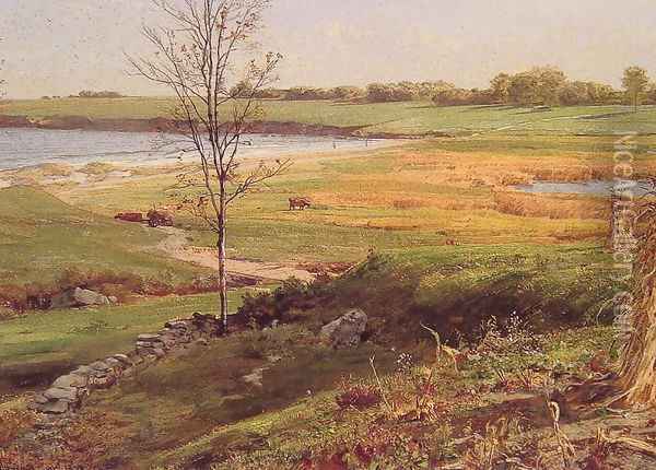 Salt Marsh By The Sea Oil Painting - William Trost Richards