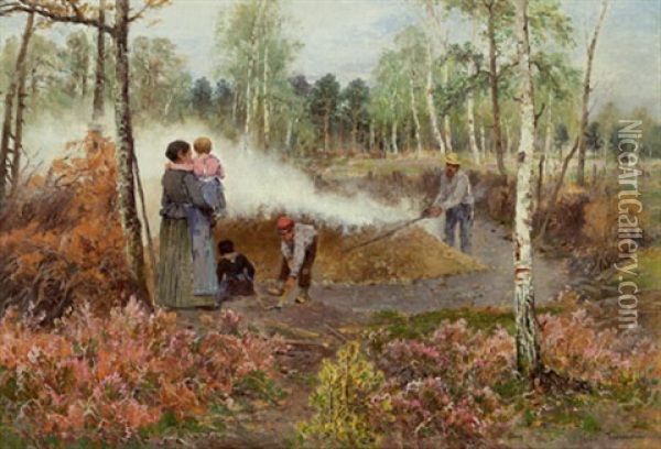 Kohlenbrenner Oil Painting - Theodor von Hoermann