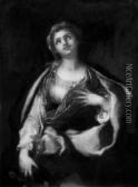 Die Heilige Katharina. Oil Painting - Luca Giordano