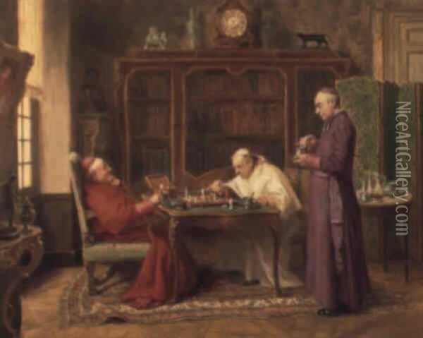 The Cardinals Oil Painting - Henri Brispot