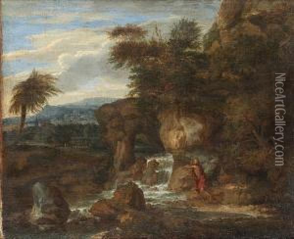 Saint Jerome In The Wilderness Oil Painting - Joachim-Franz Beich