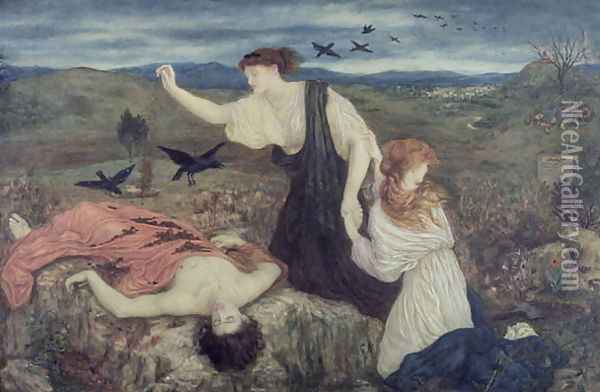 Antigone from 'Antigone' by Sophocles Oil Painting - Maria Euphrosyne Spartali, later Stillman