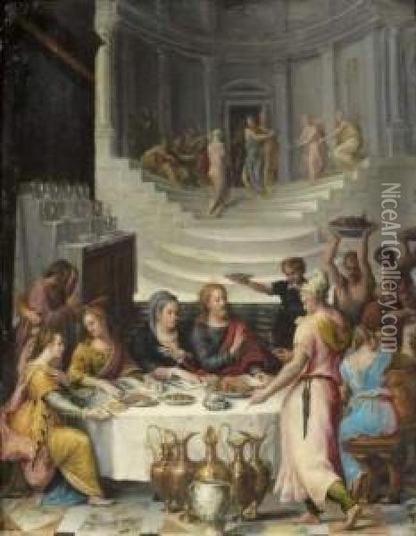 Les Noces De Cana Oil Painting - Lavinia Fontana