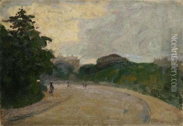 Promenade Au Parc Oil Painting - Elie Anatole Pavil