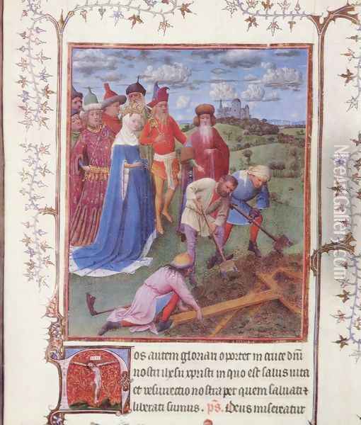 Belles Heures de Notre-Dame (Turin-Mailänder Gebetbuch), Szene, Crusifixion Oil Painting - Jan Van Eyck