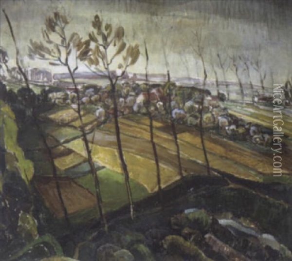 Landschap Oil Painting -  Ramah (Henri Francois Raemaeker)