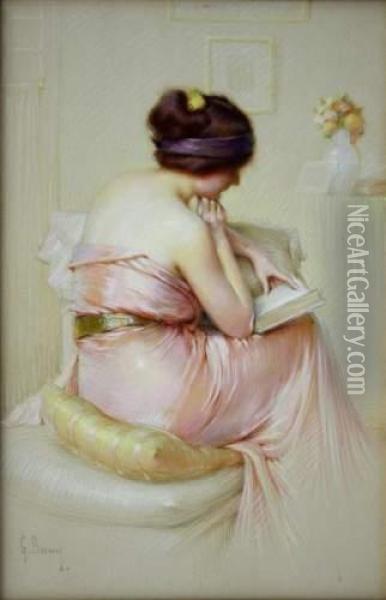 Jeune Femme A Sa Toilette Oil Painting - Gaston Bouy