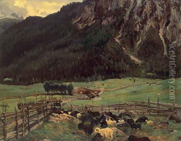 Sheepfold In The Tirol Oil Painting - John Singer Sargent