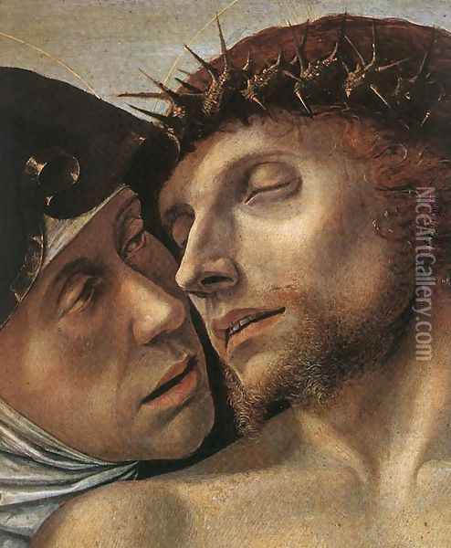 Pietà (detail 2) 1460 Oil Painting - Giovanni Bellini