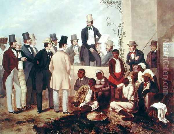 American Slave Market, 1852 Oil Painting - Taylor