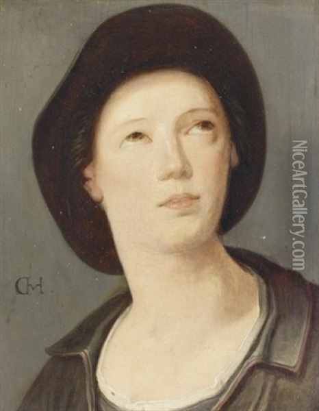 Portrat Eines Jungen Herrn Oil Painting - Cornelis Cornelisz Van Haarlem