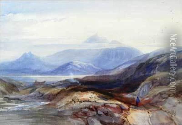 Snowdon From Near Harlech Oil Painting - Walter Arnee Frank