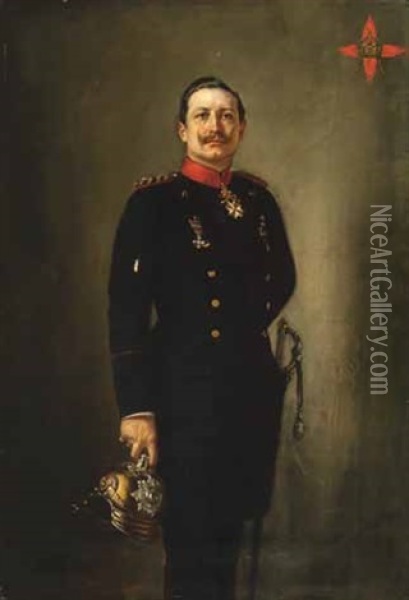 Kaiser Wilhelm Ii. Oil Painting - Rudolf Wimmer