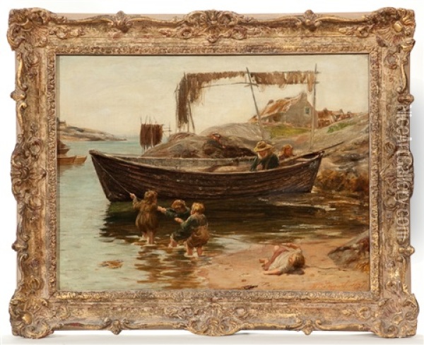 Feyther's Boat Oil Painting - William McTaggart