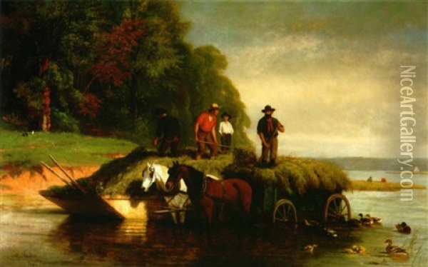 Gathering Sedge Oil Painting - William Hahn