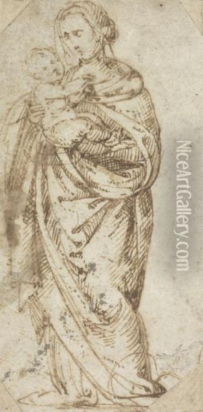 The Virgin And Child Oil Painting - Ridolfi Domenico Di Ghirlandaio